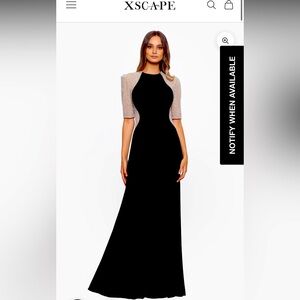 *NEW* Beaded Mesh Jersey Sheath Gown